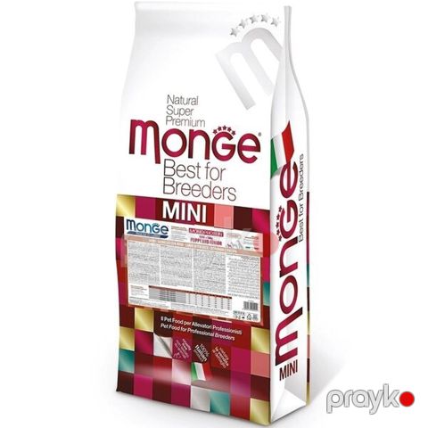 Quru yem Monge Puppy and Junior Mini Agnello, quzu əti ilə, 1 kq — Bakı