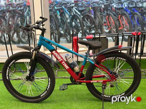 Dağ velosipedi Sport Time, mavi/qırmızı, 26" — Bakı