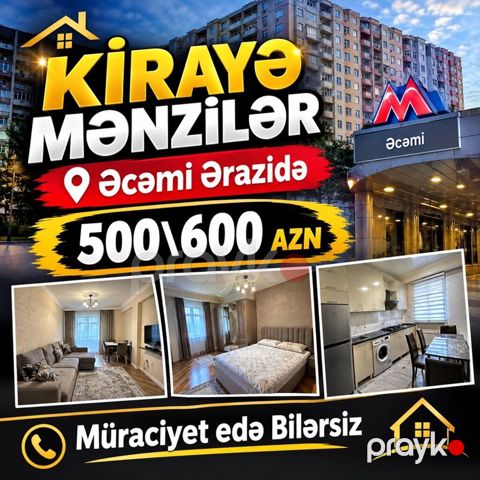 Ofis Haqki Var Əcəmi metrosu yaxınlığında kirayə mənzillər — Bakı