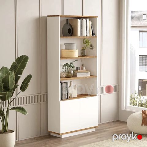 Stellaj ev_12116122, laminat, ağ, 75x26x168 sm — Bakı