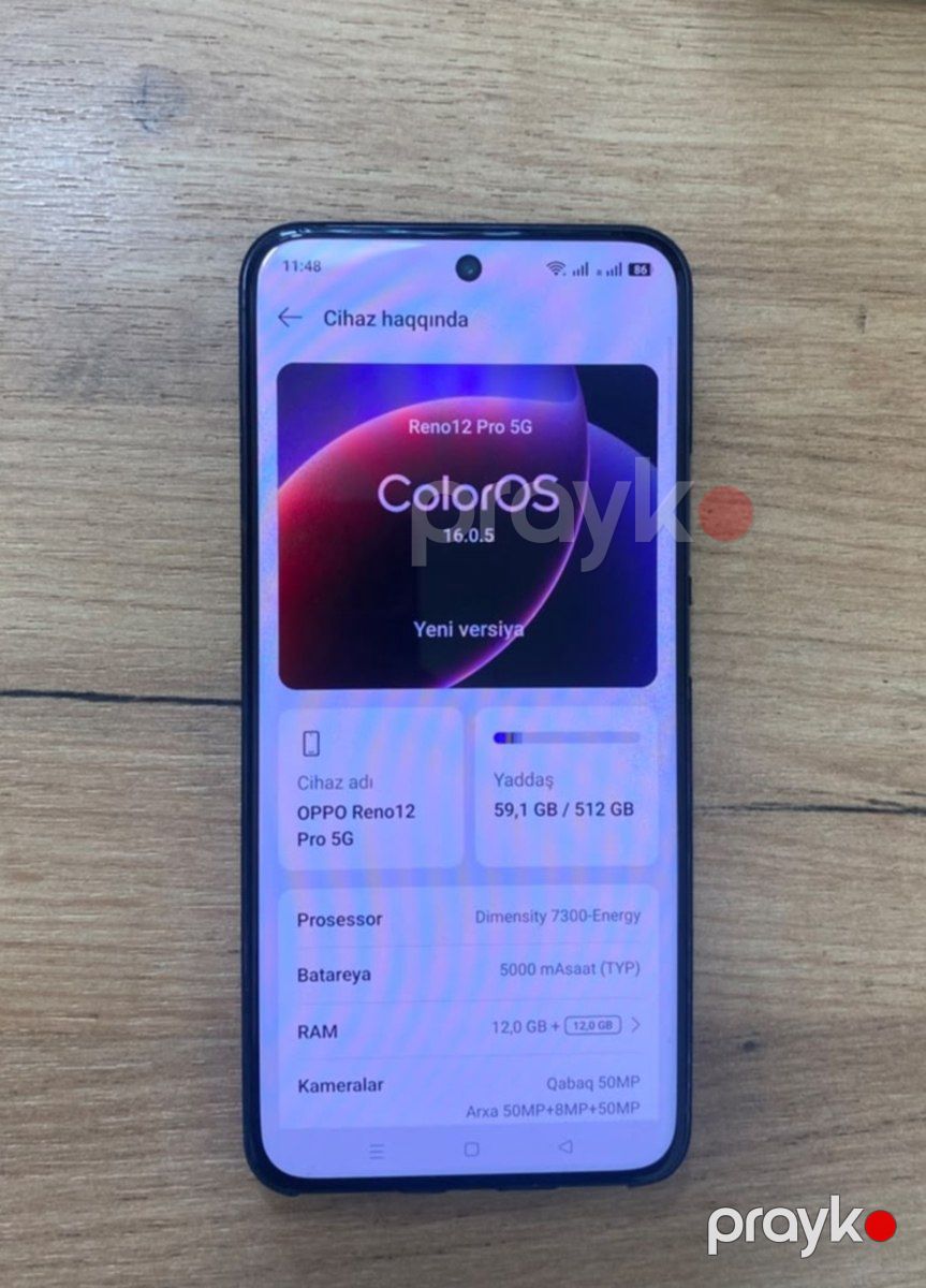Oppo Reno 13 Pro Plume Purple 512GB/12GB — Smartfonlar, Bakı (2)