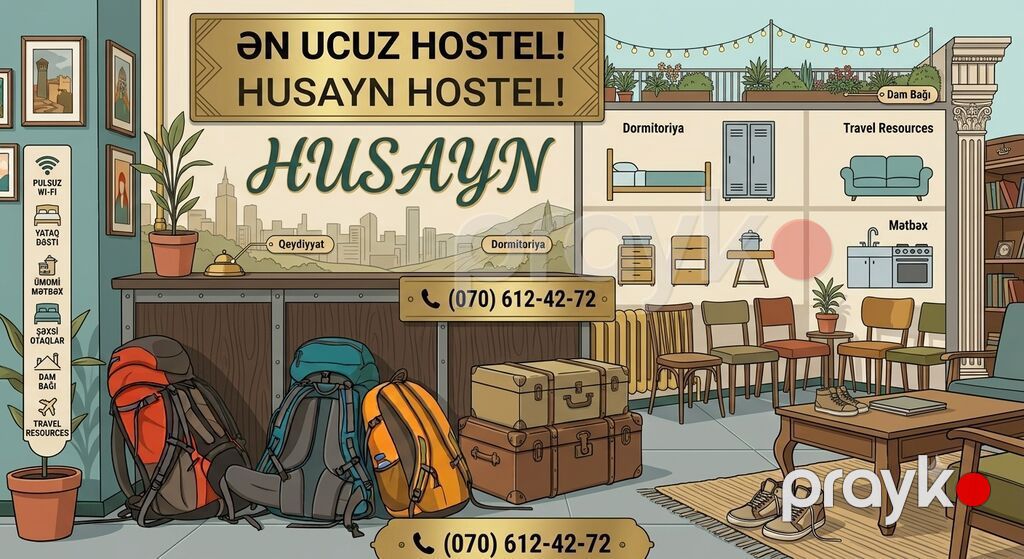 Husayn Hostel – Xırdalan Yataqxana/hostel xidməti, yalnız kişilər — Mənzil, Xırdalan (2)