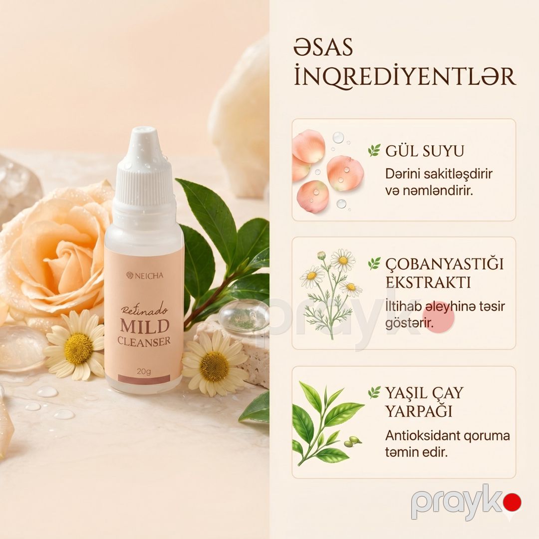 Kiprik yağsızlaşdırıcı Neicha Refinado Mild Cleancer / hipoallergik, 20 q — Mallar, Bakı (2)