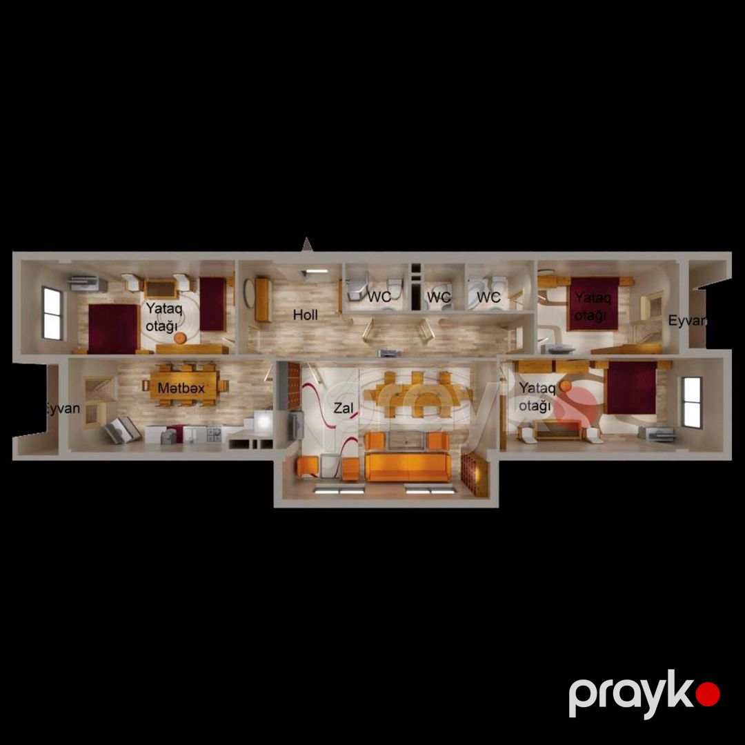 Satılır 4 otaqlı yeni tikili 160 m² — Mənzil, Bakı (6)