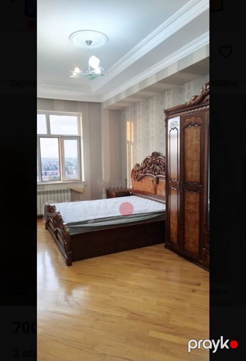 3-otaqlı yeni tikili kirayə verilir, Nizami r., 90 m² — Bakı