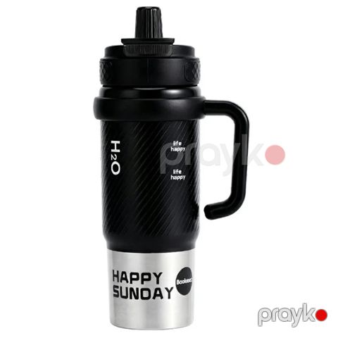 Termo fincan Mdhl MD-058, paslanmayan polad, qara, 800 ml — Bakı