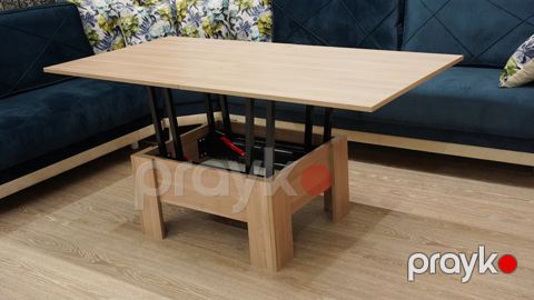 Jurnal masası‑transformer, DSP, açıq qəhvəyi, 80x80x41.6 sm — Bakı