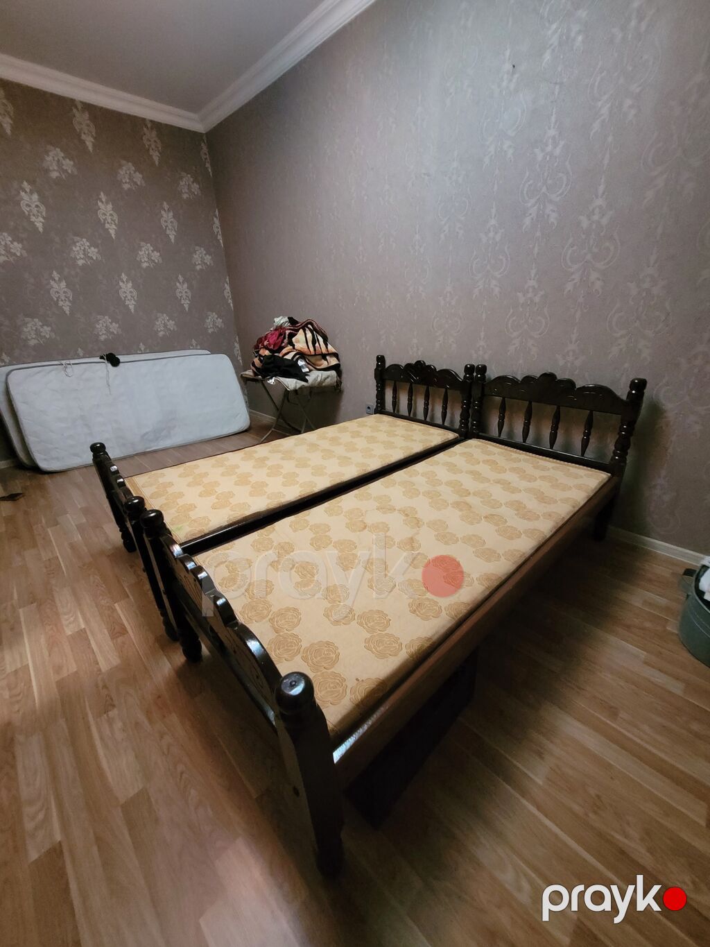 İşlənmiş, İkinəfərlik çarpayı, Bazasız, Matras ilə, Siyirməsiz — Yataqlar, Gəncə (3)