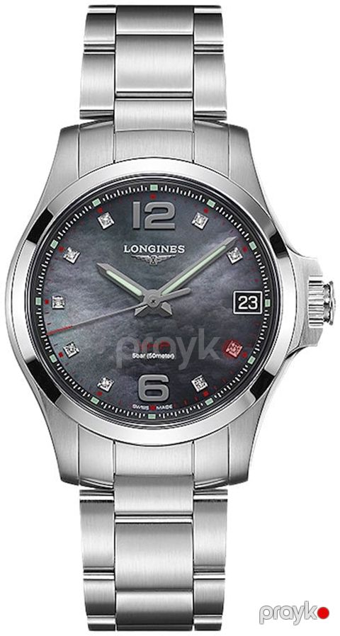 Qol saatı Longines L33164886 Silver/Black — Bakı