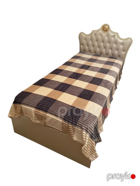 Yataq örtüyü Bamboo model 13.4, yeni model, yaz-yay-payız fəsilli, kletka (şahmat) dizaynlı, Bamboo materiallı - GS_1_005 — Bakı