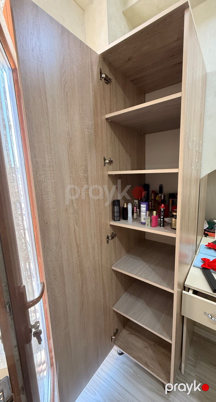 Tək qapılı, açıq reng şkaf — Mebel, Bakı (3)