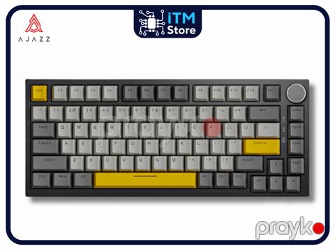 Ajazz AK820 Gray White Yellow — Bakı