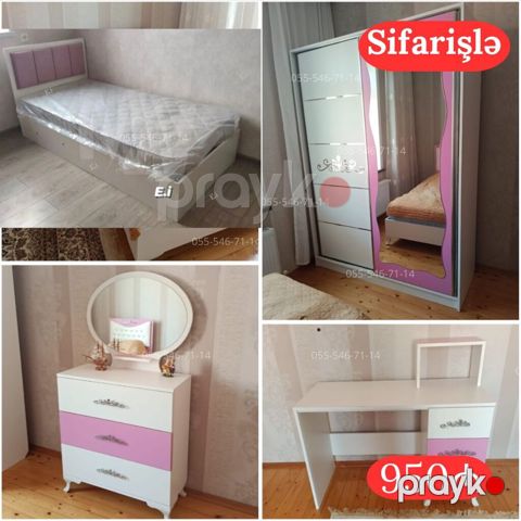 Uşaq/yeniyetmə otağı üçün mebel dəsti – sifarişlə. Dəst tərkibi — Bakı