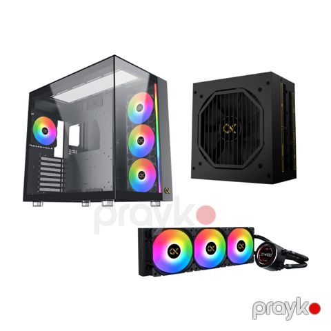 Xigmatek Kombo – Xigmatek Aqua Ultra Case + Xigmatek Frozr-o II 360 Liquid Cooler + Xigmatek Fury 850W Gold Psu (XIG-CCP-103) — Bakı