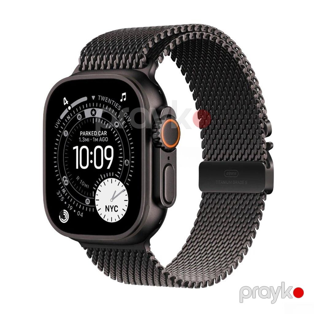 Apple Watch Ultra 3 Black Titanium Milanese Loop Apple Watch Ultra 3 — Ağıllı saatlar, Bakı (2)