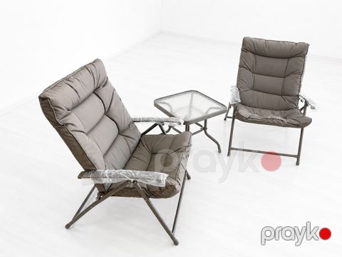Bağ və eyvan üçün mebel dəsti, metal, xaki — Bakı