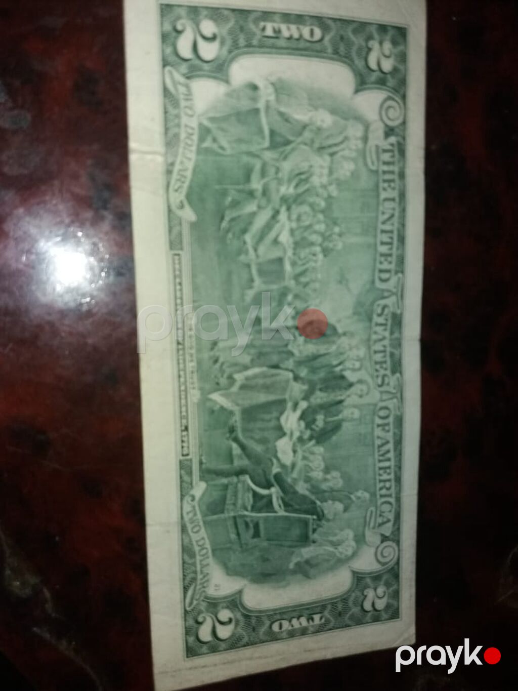 ABŞ 2 dollar banknotu - Növ: Federal Reserve Note, iki dollar - Ön — Sikkələr, Qobu (2)