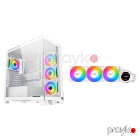Xigmatek Kombo – Xigmatek Endorphin Ultra Arctic Case + Xigmatek Frozr-o II Arctic 360 Liquid Cooler (XIG-CC-120) — Bakı