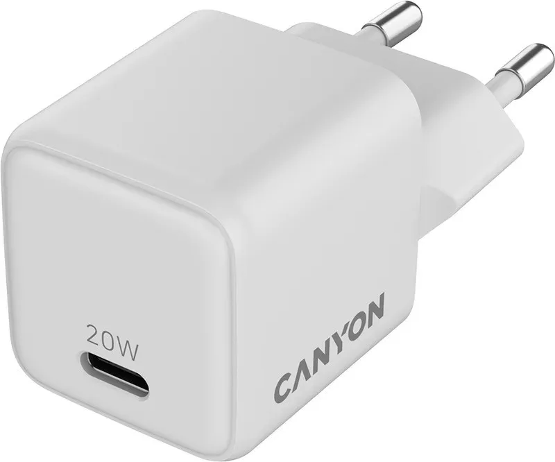 Adapter Başlığı Canyon CU20C GaN 20W 1xPD EU White — Mallar, Bakı (4)