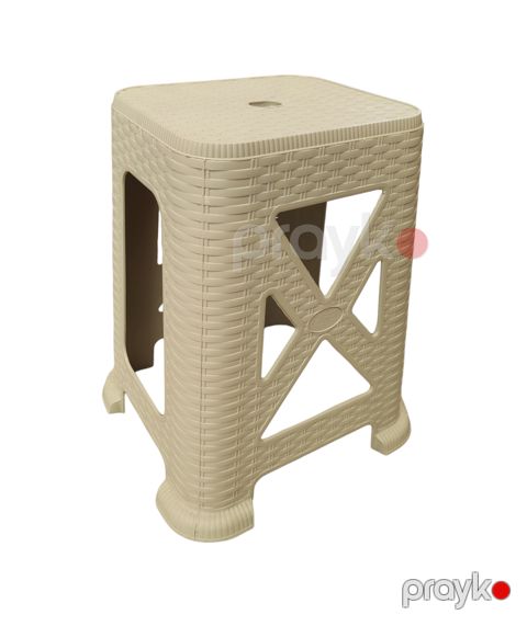 Taburet 044, 45x24x37 sm, plastik, bej — Bakı