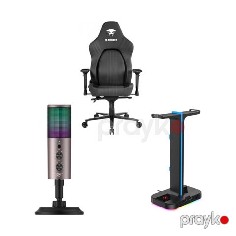 Havit kombo – Meteor Gaming Chair + Havit GK61 Recording Live Microphone + Havit TH650 RGB Stand (HAV-CMS-175) — Bakı