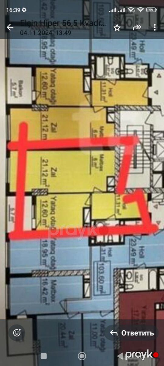 2-otaqlı yeni tikili, Sumqayıt ş., 61 m² — Mənzil, Sumqayıt (2)