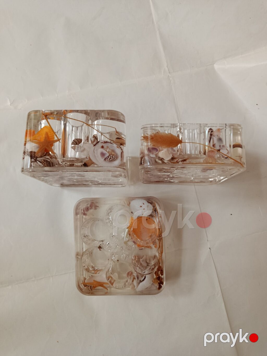 Dəniz temalı akril təşkilatçı seti .1 ədədi-7man. - Material: şəffaf — Makiyaj, Bakı (2)