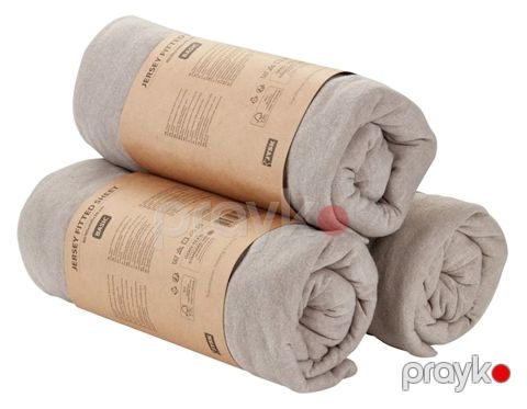Mələfə rezinli Jysk Ravnebakke Jersey, 140/150x200x25 sm, pambıq/polyester, boz — Bakı