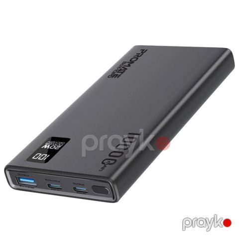 Promate BOLT-10PD 10000mAh Power Bank 20W – Usb-c PD, QC 3.0, Qara — Bakı