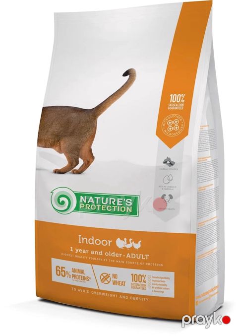 Quru yem Nature’s Protection Indoor yetkin pişiklər üçün, quş əti ilə 1 kq — Bakı