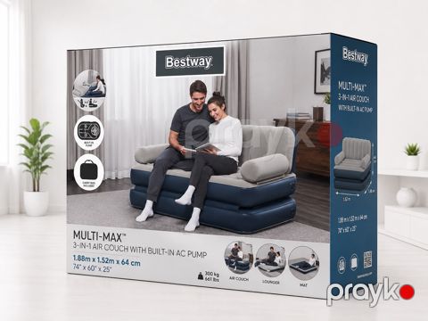 Hava ilə doldurulan divan Bestway Multi-Max 3-in-1, 188×152×64 sm — Bakı