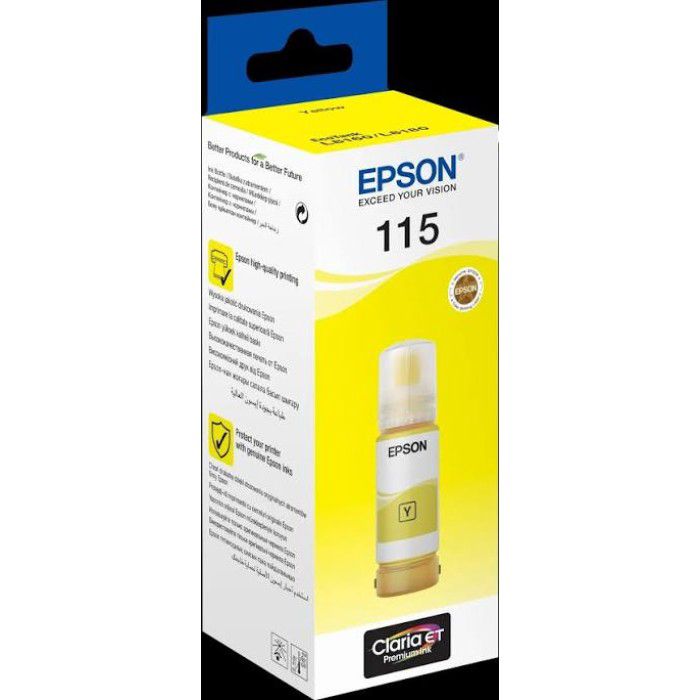 Epson 115 YE C13T07D44A Yellow Original EcoTank Mürəkkəb Şüşəsi — Elektronika, Bakı (3)