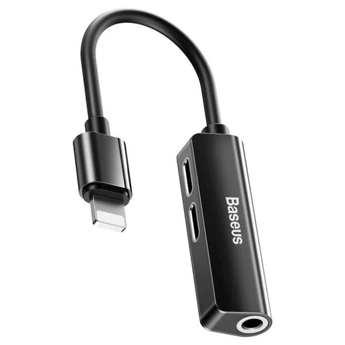 Baseus L52 CALL52-01 Lightning 3-in-1 Audio və Şarj Adapteri — Bakı