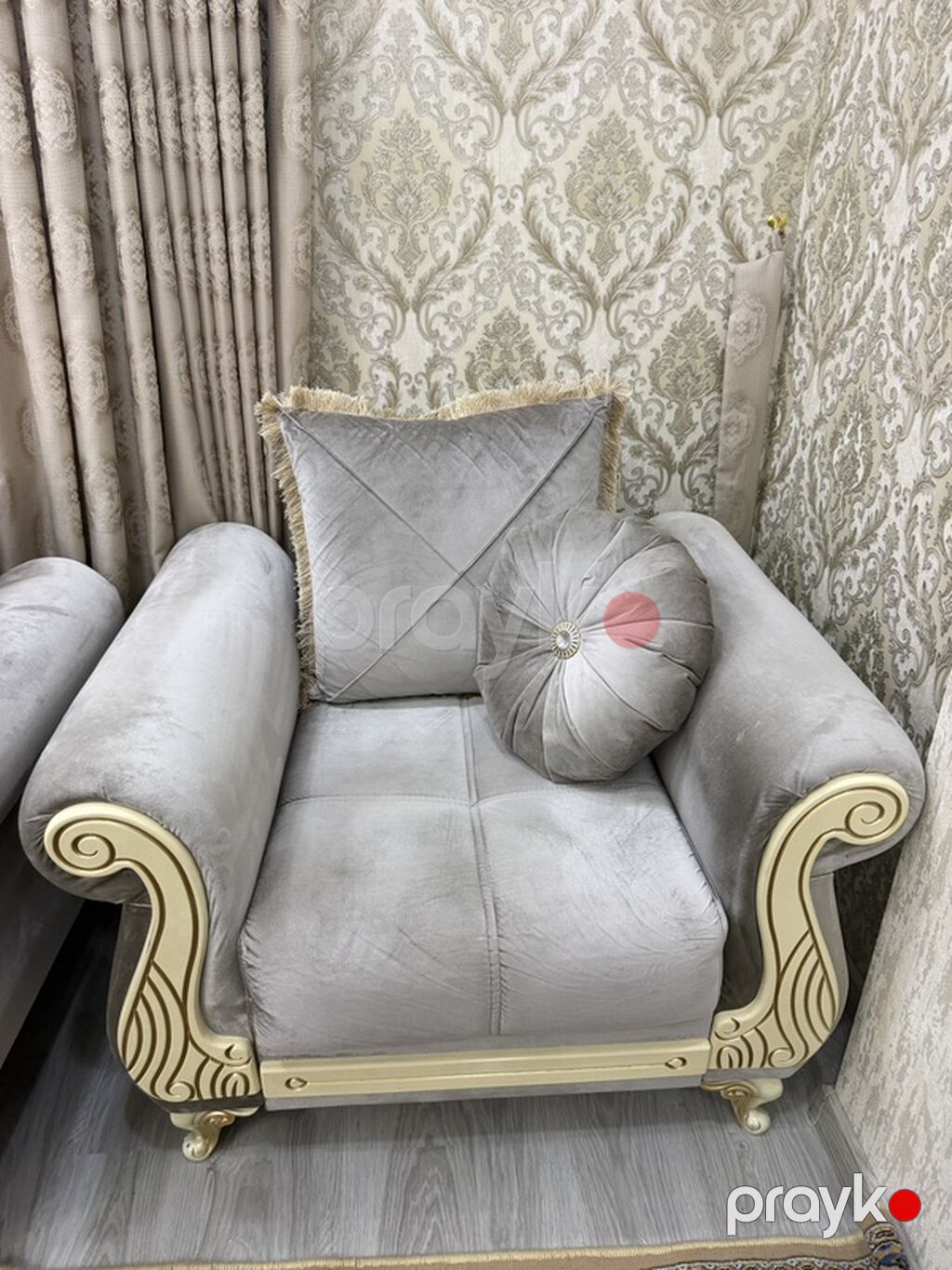 Yeni, Klassik divan, 2 kreslo, Bazalı, Açılan — Yumşaq mobilya dəstləri, Bakı (2)