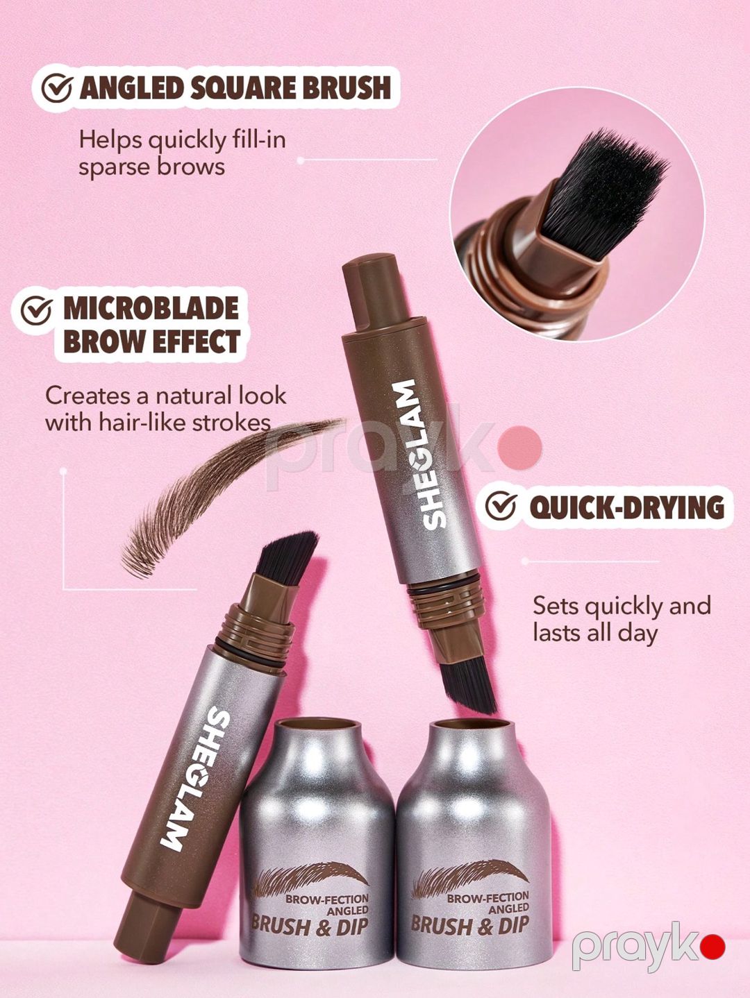 Qaşlar üçün pomadka No Brand Brow-Fection Angled Brush & Dip Espresso 1.2 ml — Mallar, Bakı (2)