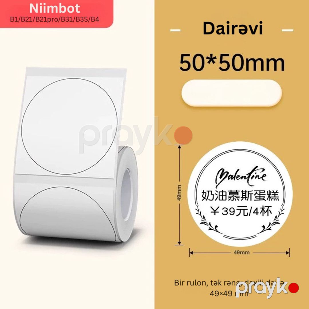 Niimbot printer dairəvi etiket kağızları — Biznes və avadanlıq, Bakı (4)