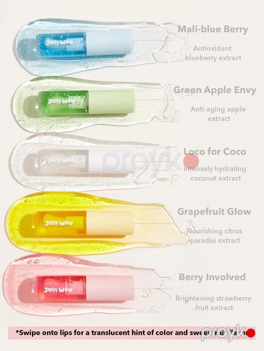 Dodaq üçün yağ No Brand Jelly Wow Hydrating Lip Oil Set 5 ədəd, 6.8 ml — Mallar, Bakı (2)