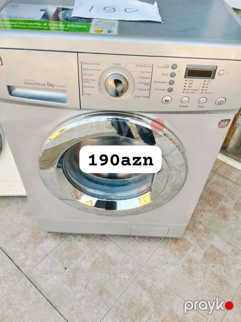 LG Inverter Direct Drive paltaryuyan maşın - Yükləmə həcmi: 5 kq — Bakı