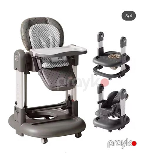 Uşaq yedizdirmə oturacağı Kidilo KD015 AZR030 3ü 1də, boz, 6+ ay — Bakı