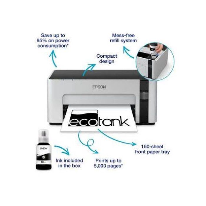 Epson EcoTank M1100 C11CG95404BY A4 Mono Inkjet Printer — Elektronika, Bakı (2)