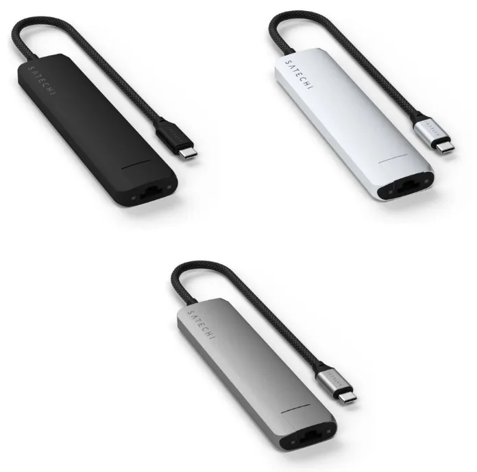 HUB Satechi 7-in-1 Usb-c Slim Multiport Adapter with Ethernet Silver — Mallar, Bakı (3)