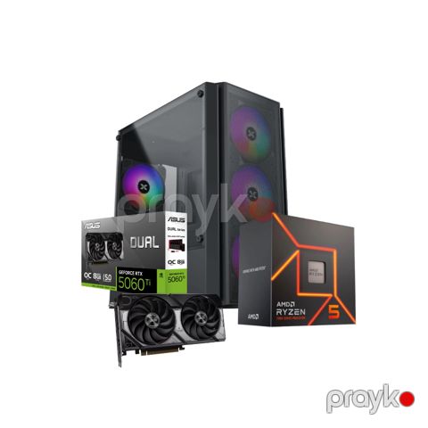 NyxCraft Gaming PC – RTX 5060 Ti, Ryzen 5 7600 (CUSTOM-PC-125) — Bakı