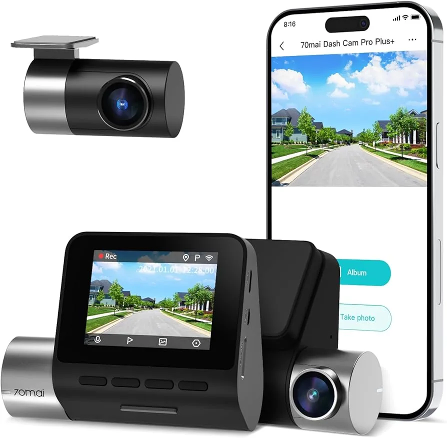 Avtomobil kameraları 70 mai Dash Cam Pro Plus + Rear Cam set A500S-1 — Mallar, Bakı (6)