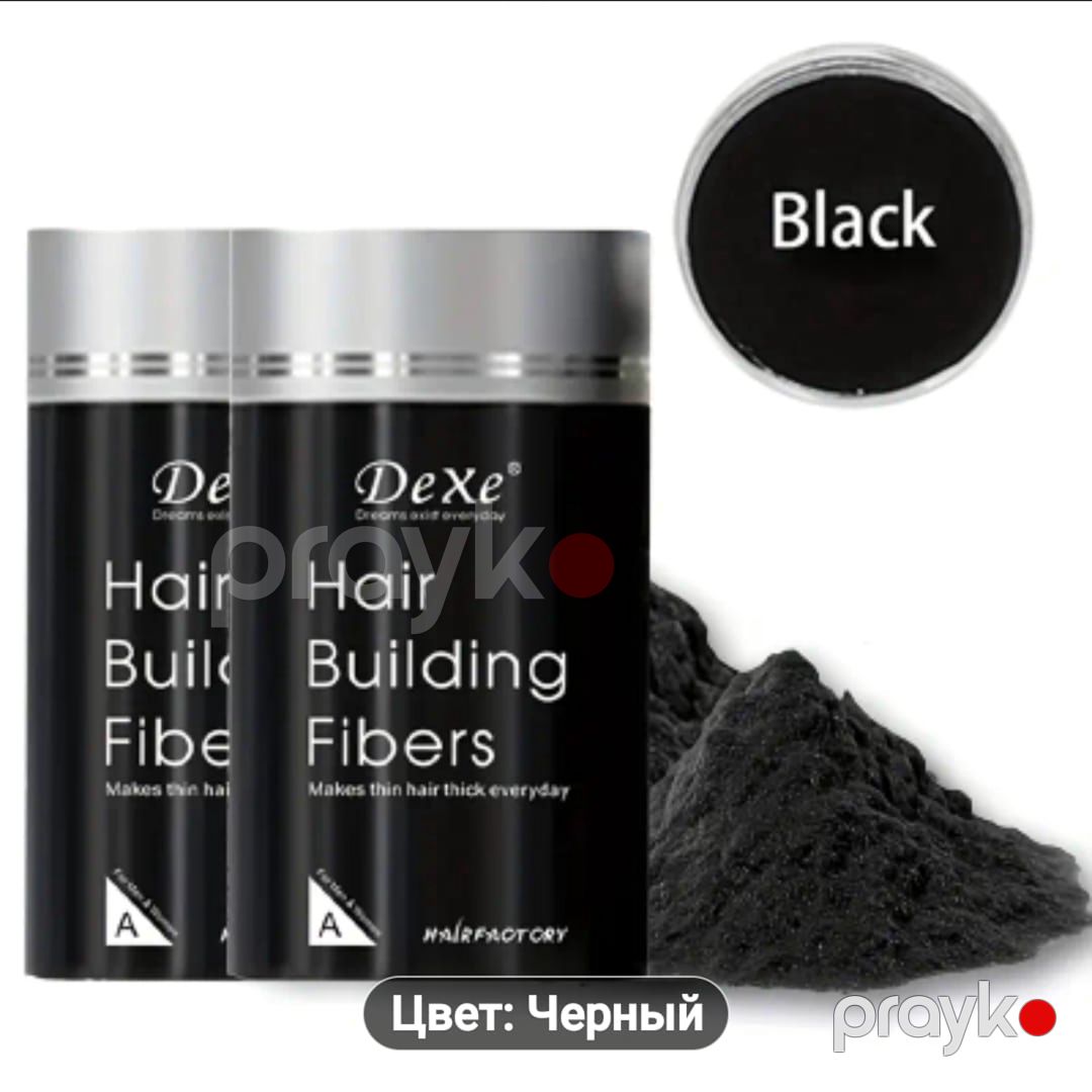 Saç kökləri üçün rəngləyici toz Dexe Hair Building Fibers No 1 Black, 22 q — Mallar, Bakı (3)