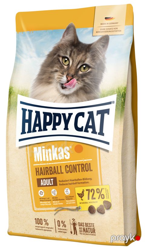 Quru yem Happy Cat Minkas Hairball Control Geflügel, quş əti, 1 kq — Bakı