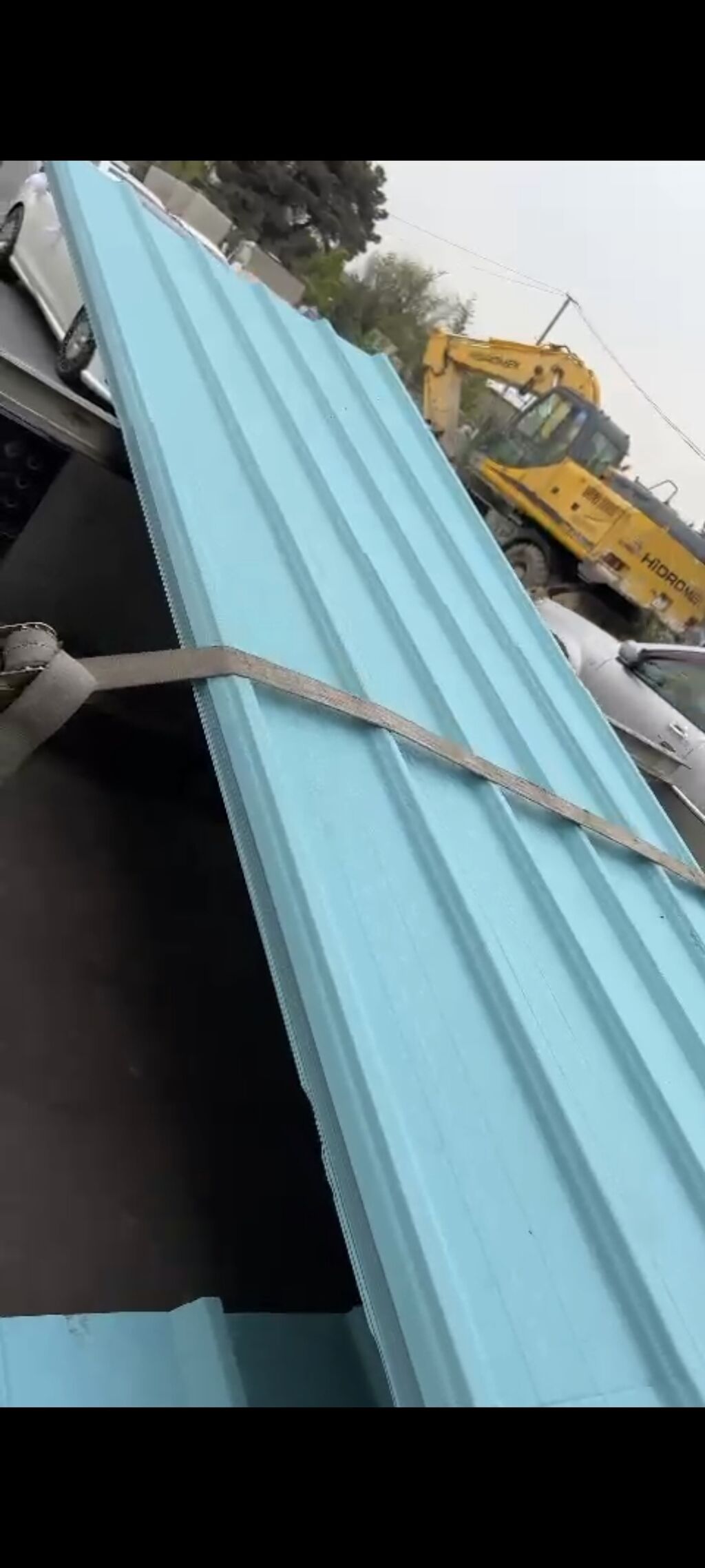 Mavi rəngli dam örtüyü – profil metal panellər - Material: profil — Dam örtükləri, Bakı (2)