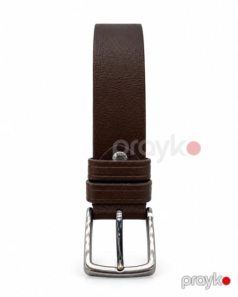 Kəmər kişilər üçün 18482436, təbii dəri, qəhvəyi, 105 sm — Bakı