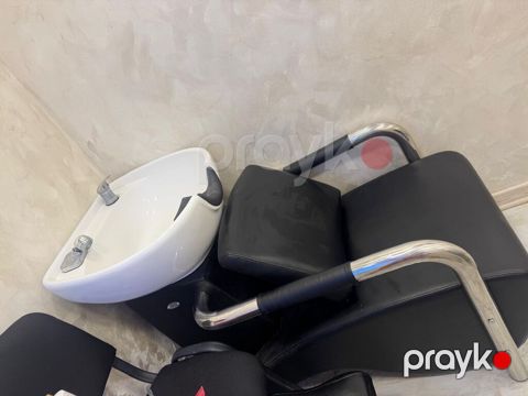 Salon üçün saç yuma stolu və kreslosu - Yüksək keyfiyyətli keramik — Bakı