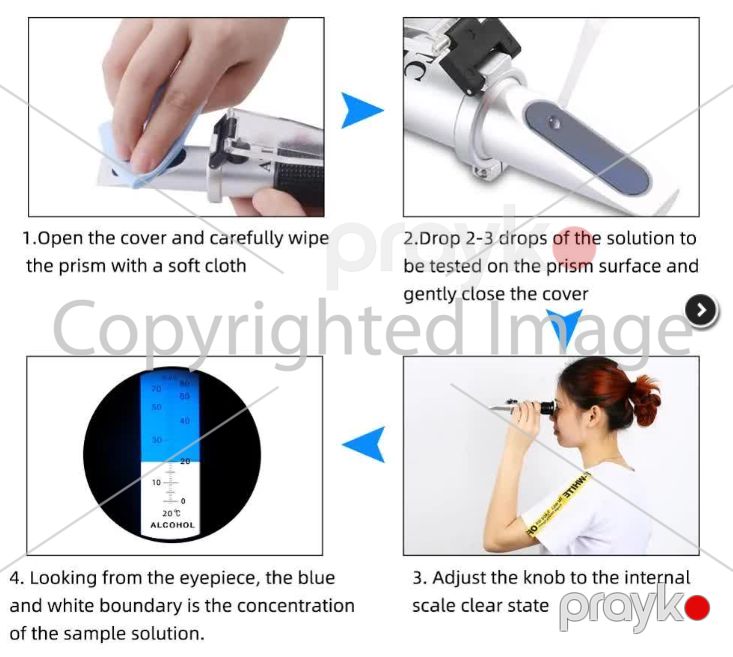 Refraktometr spirt üçün ŞS RF004BX (Spirt 0-80%) — Biznes və avadanlıq, Bakı (3)