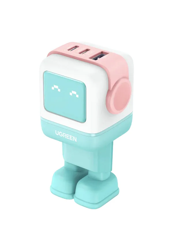 Enerji toplama cihazı Ugreen Uno RG 65W 3-Port GaN Fast Charger Pink Blue EU — Bakı